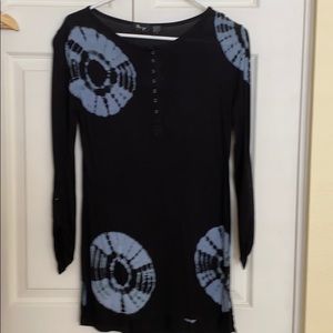 Long dark tie dye sweater
